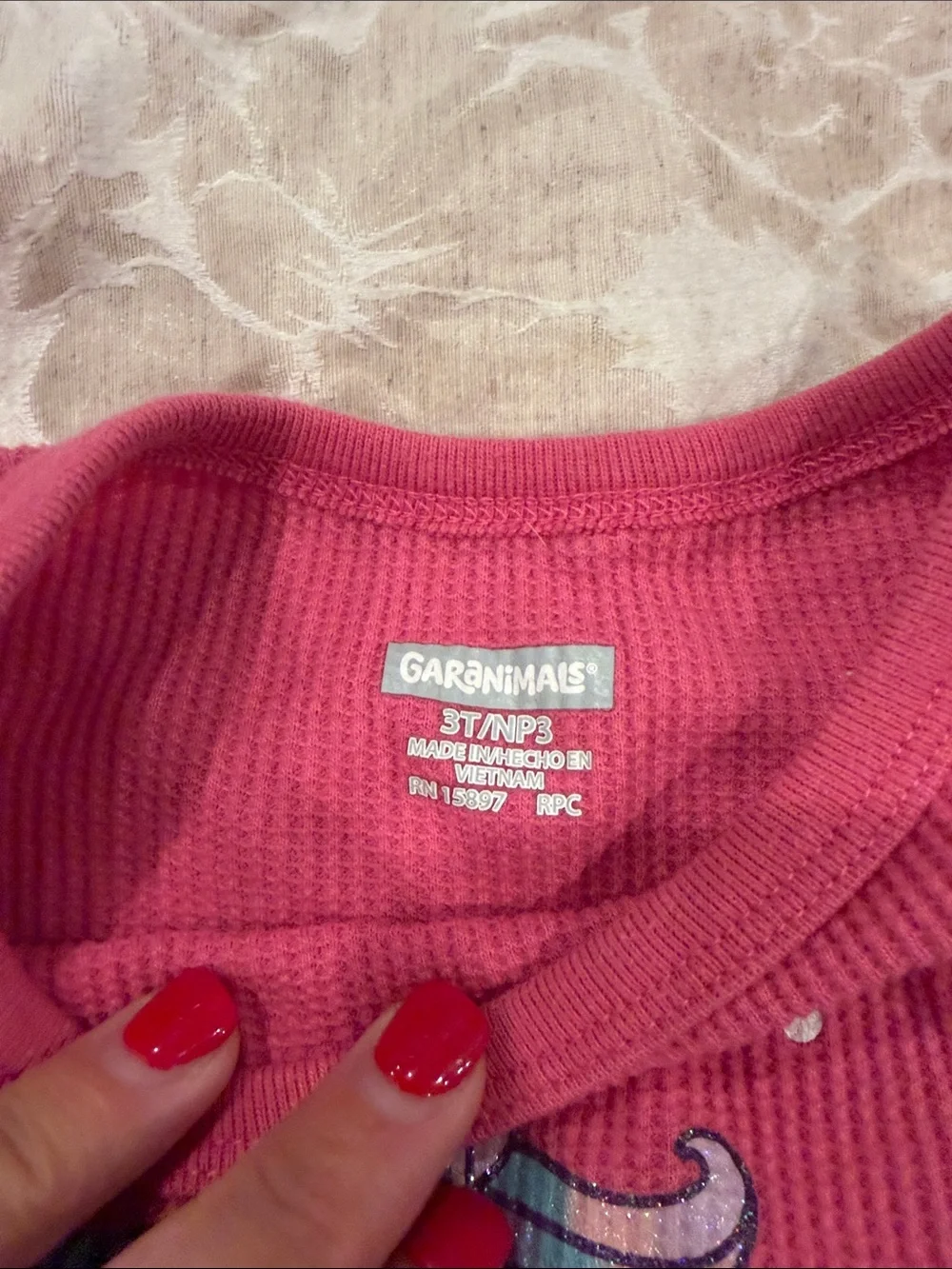 Garanimals Pink Long-Sleeve Skiing Unicorn Thermal Top